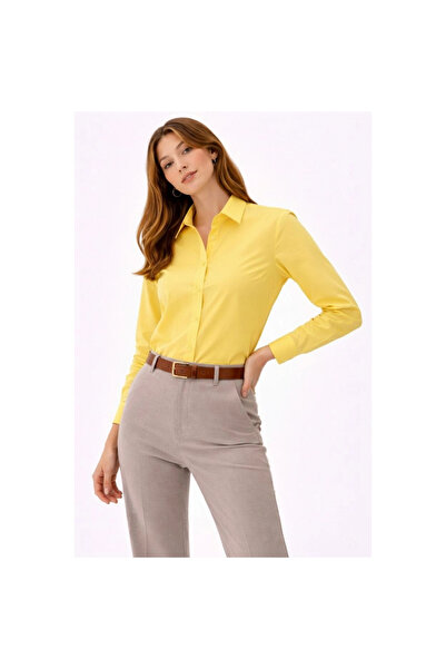 Narnuga Women's Long Sleeve Shirt with Buttons, Classic Collar, Suitable for ...