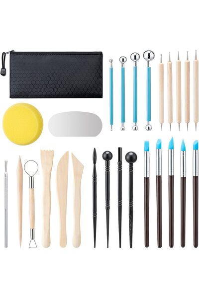 Arabest 27-Piece Clay Tools Kit, Polymer Clay Sculpting Set for Pottery Craft...