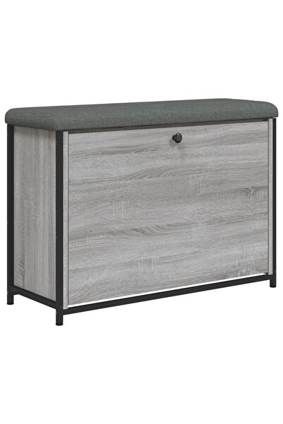vidaxl Bancă de pantofi cu sertar rabatabil, gri sonoma, 82x32x56 cm