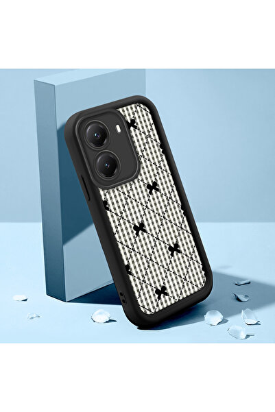 Hontinga Poco X7 Pro Uyumlu çizgili Desen Kamera Korumalı İnce Yumuşak Siliko...
