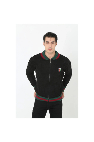 Narnuga Full Zip Knitwear Cardigan - Black -