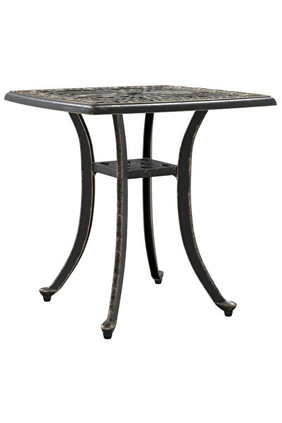 vidaxl Masă de grădină, bronz, 53x53x53 cm, aluminiu turnat