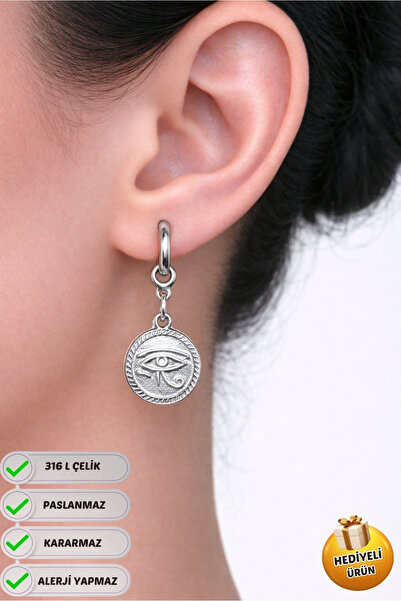 Piercing Market Steel & Silver Steel Special Design Dangle Gift Earrings for ...