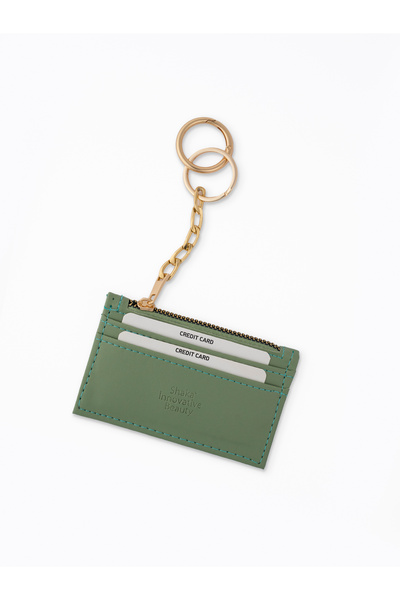 SHAKA Verde mentă SHK136 Piele sintetică, cu fermoar, suport pentru carduri c...