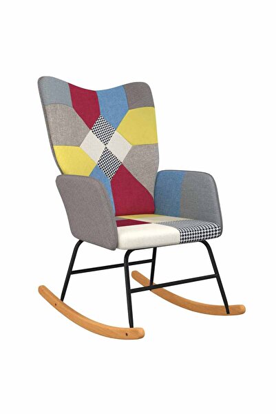 vidaxl Scaun balansoar, mozaic, material textil