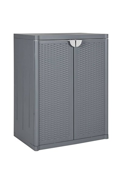 vidaxl Dulap de depozitare pentru grădină, gri, 65x45x88 cm, PP ratan