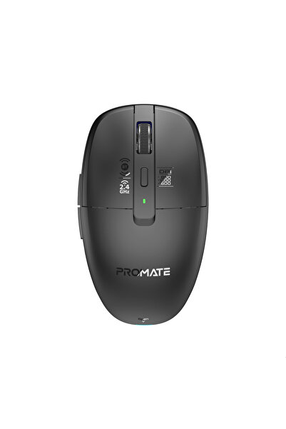 Promate Flixi Bluetooth + 2.4GHz Wireless Mouse, 1600 DPI, Silent, Dual Dongl...