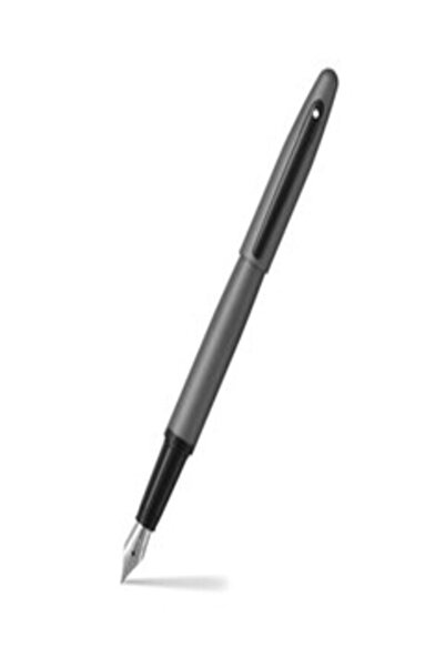 Sheaffer قلم Vfm E9424 باللون الرمادي المطفأ مع حواف سوداء مطفأة متوسطة الحجم