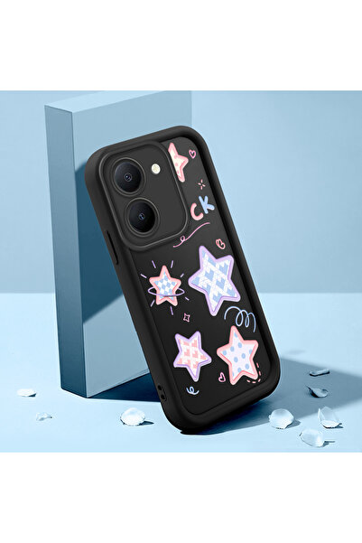 Hontinga حافظة هاتف من السيليكون الناعم الرقيق متوافقة مع Vivo Y36 مع نمط نجو...