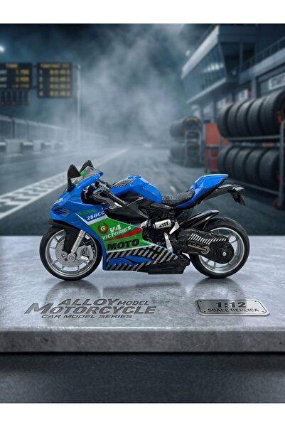 Tıfıl Toys 1:12 Ölçek Alloy Model Metal Motorsiklet – Sesli ve Işıklı Yarış C...