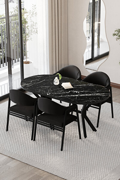 BY ORHAN GÜZEL Mutfak Masası Takımı 6 Kişilik Masa Takımı CASSE Serisi Mutfak...