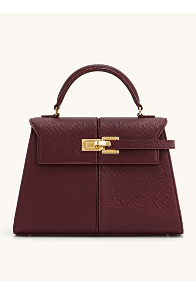 Noorksa Handbag Large Top Handle Shoulder Bag - Deep Burgundy