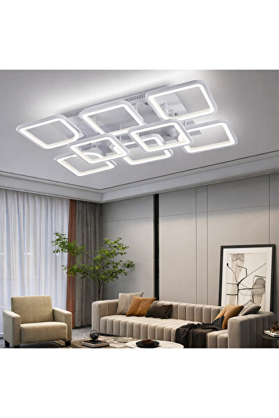 LightPlanet LED Chandelier SQUARE SUPREM White Equivalent 1200W Remote Control