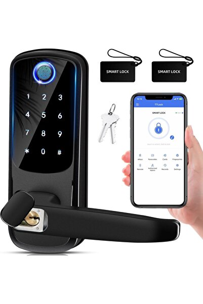 Arabest Smart Door Lock with Handle,Biometric Door Knob,Smart Locks for Home,...
