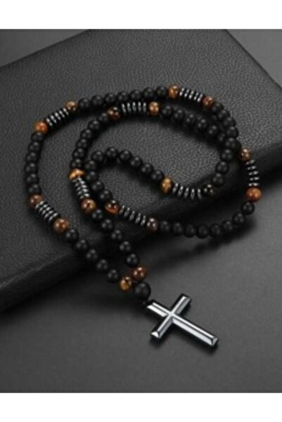 Outfitter Men's Necklace with Cross and Beads