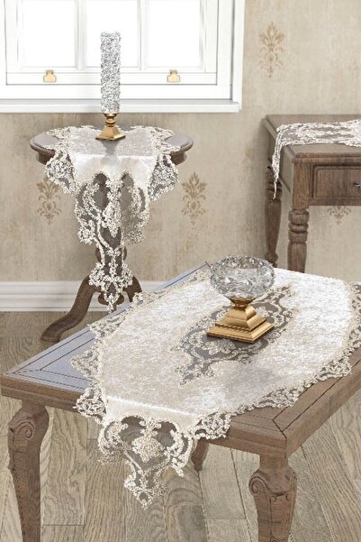 bursa çeyiz 5 Parça Fransız Dantelli Salon Takımı 6052 12634