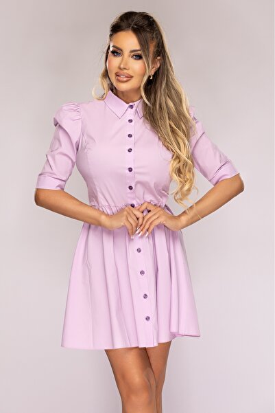 Atmosphere Fashion Rochie cămașă lila