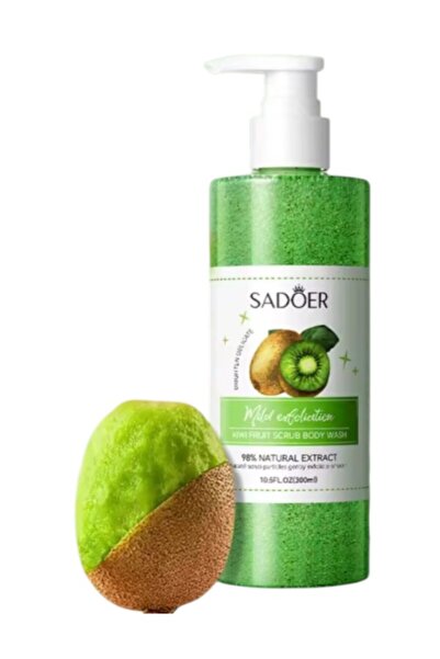 SADOER غسول الجسم المقشر الخفيف بخلاصة فاكهة الكيوي (300 مل).