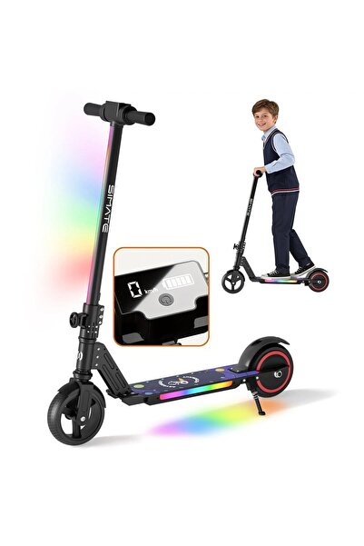 OEM Trotinetă electrică neagră cu suspensie, pliabilă, lumini, motor de 150W,...