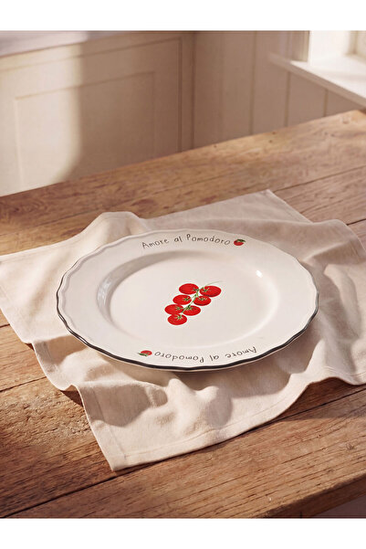 LC Waikiki Tomato Printed Ceramic Plate 28 cm from Uzg Store for Style Enthus...