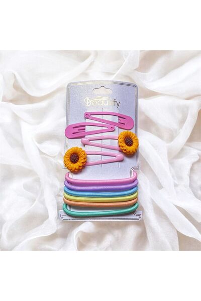 The Cloudish Shop Set de 10 agrafe pentru fetițe, cu flori de margaretă, agra...