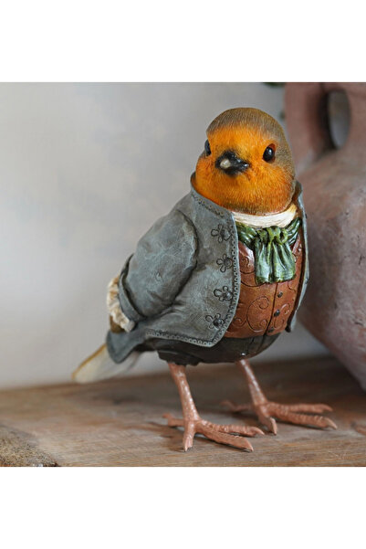 Burgess Decorative Statuette "Master Robin" in Resin, Ornament for Garden or ...