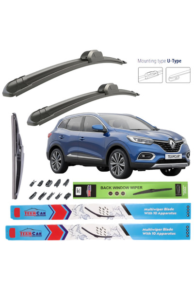 TEAMCAR Renault Kadjar (2015-2017) Πλήρες Σετ Υαλοκαθαριστήρων |   Καθολικός