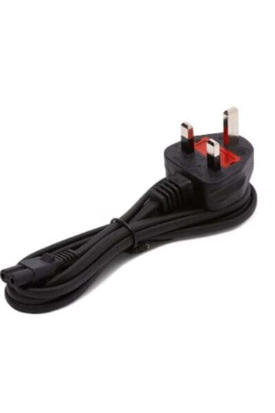 Generic كابل طاقة للكمبيوتر المحمول بطول 1.5 متر من 3 دبابيس إلى 2 دبابيس مع ...