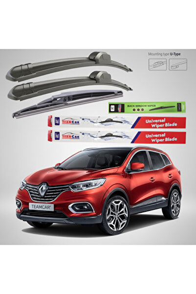 TEAMCAR Renault Kadjar Facelift (2018–2024) TeamCar® Wipers – Flat | Complete...