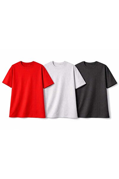 ANATOLIATEKSTILE Set of 3 Premium Plus Size Men's T-Shirts – Soft Cotton, Loo...