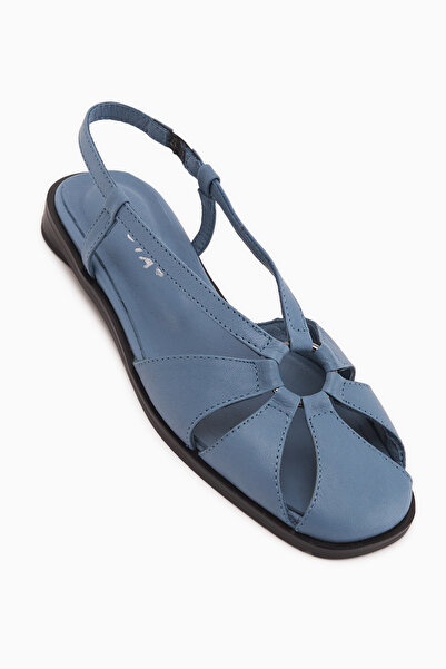 Limoya Жіночі сандалі Cally з натуральної шкіри синього кольору на еластичній...