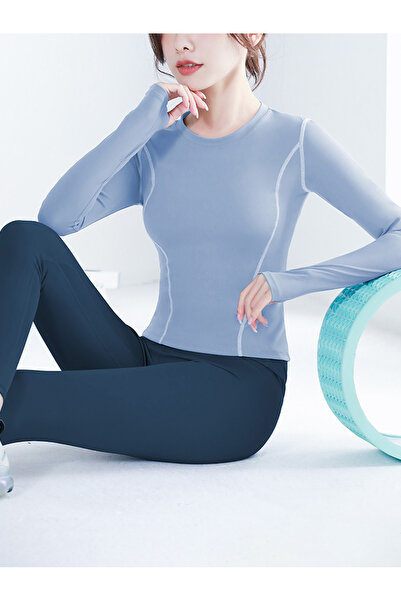 FridayIn Casual Round neck Solid color Embroidery Regular sleeve Pullovers