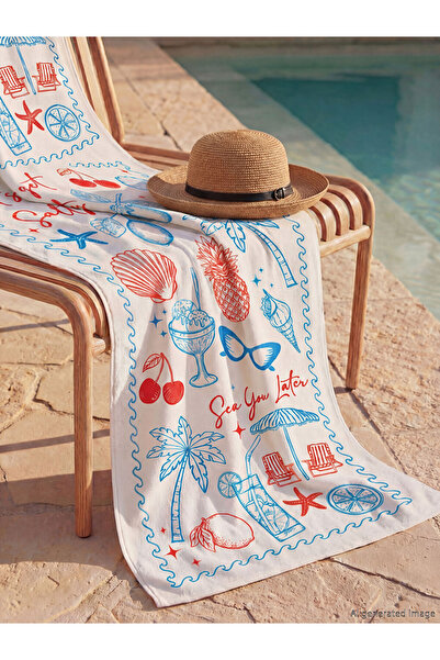 LC Waikiki Printed Women's Beach Towel from Uzg Store for Style Enthusiasts 7...