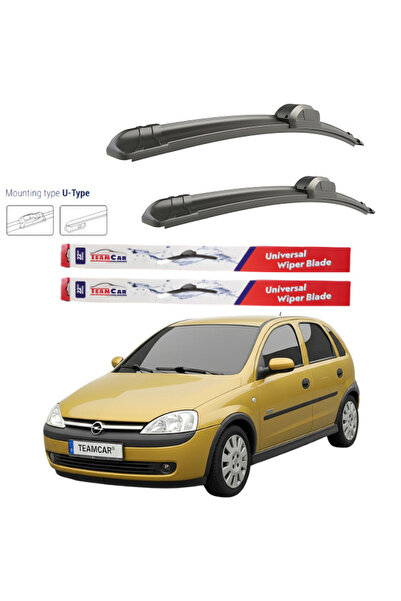 TEAMCAR Opel Corsa C 5-door (2000–2009) Wiper Blades TeamCar® – Flat | Front Set