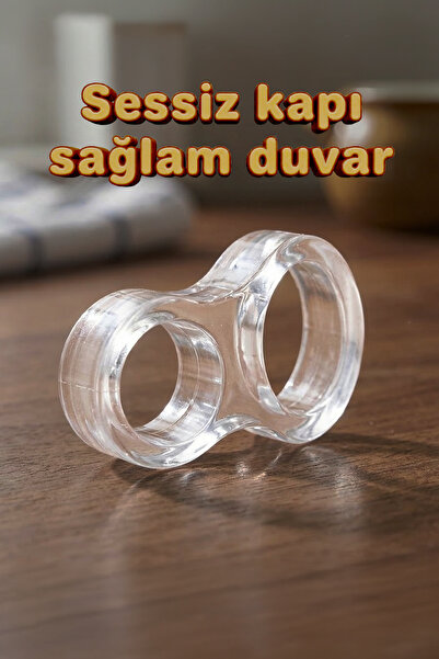 Viritias 1'Li Şeffaf Silikon Kapı Durdurucu Tutucu Pencere Kolu Stoperi Kapı ...