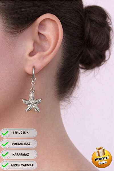 Piercing Market Steel & Silver Steel Special Design Dangle Gift Sea Star Coup...