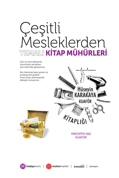 HEDİYENOMİ MühürMarket > ختم متجر تصفيف الشعر - ختم مكتبي - ختم كتاب > MMCMTM...