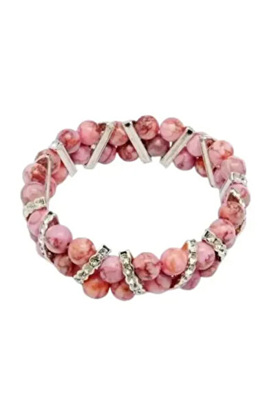 GemSale Brățară cu piatră roz, 15 mm