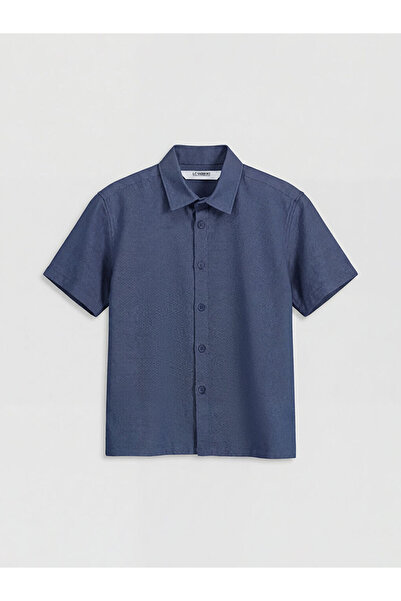 LC Waikiki Indigo Short Sleeve Boys' Shirt