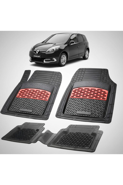 TEAMCAR Covorașe compatibile Renault Scenic III 3 MPV 2013-2016 |   Roșu