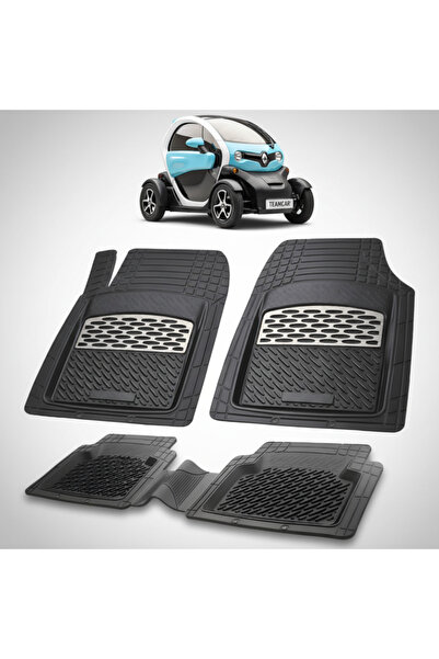 TEAMCAR Συμβατά Πατάκια Δαπέδου για Τετράκυκλο Renault Twizy 2012-2023 |   Ασήμι