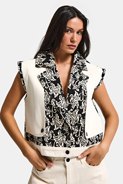 it's basic Women's Black Raw 7S6-69 Crop Fit Embroidery Detailed Special Desi...