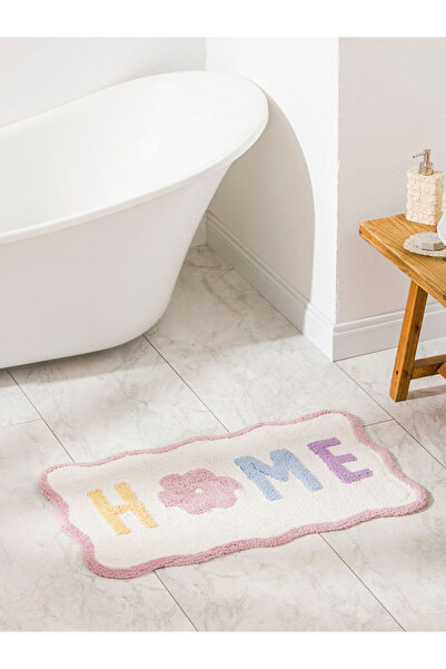 LC Waikiki Μικτό οικιακό βελούδινο χαλάκι μπάνιου με στάμπα 50x80 εκ.