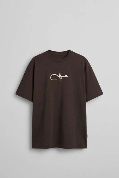 ablukaonline Ανδρικό μπλουζάκι με κέντημα και σχέδιο χαλιού, με στάμπα στην π...