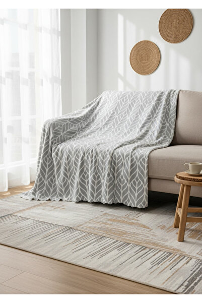 Sivalde Leaf Wellsoft Non-Slip Base Sofa/Sofa Bed/Couch Cover |   Gray, 170X2...