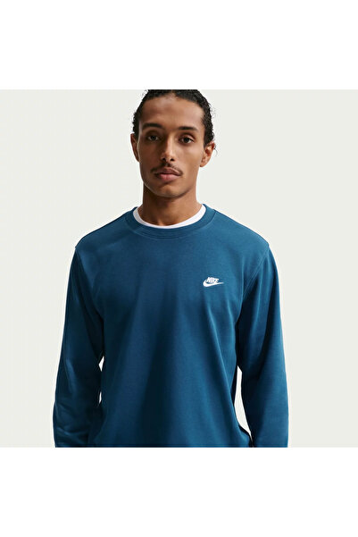 Nike Ανδρικό Φούτερ Club French Terry με Στρογγυλή Λαιμόκοψη