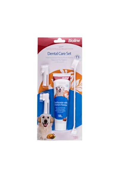 Bioline Bioline Dog Dental Care Set with Chicken Flavor 100g