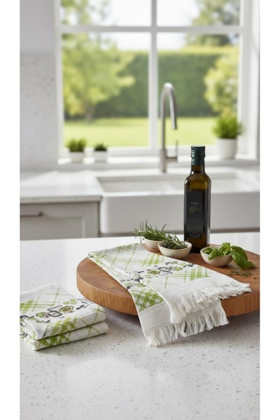 yelken tekstil Set de 2 prosoape de bucătărie cu model ulei de măsline 40x60 ...