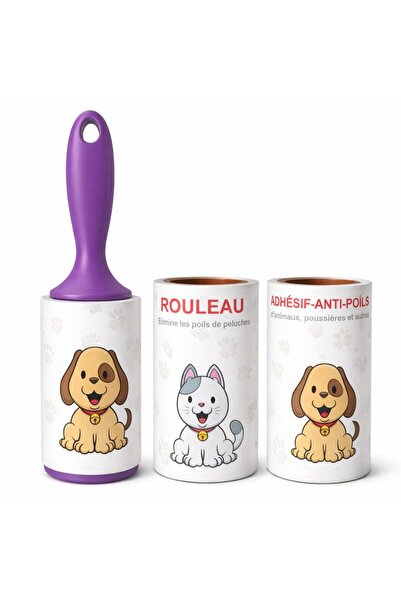 Roule Adhesive roller set for lint and pet hair + 2 refills