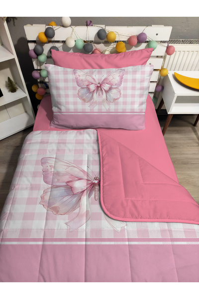 yok yok evim eve dair her şey Quilted Ribbon Bow 4-Piece Set (100% Cotton 100...